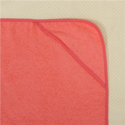 Полотенце-накидка махровое «Котик», размер 75×125 см, цвет персиковый, хлопок, 300 г/м²