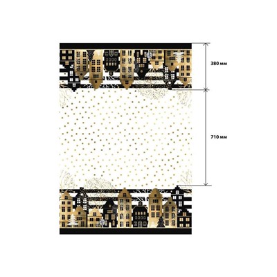Скатерть «Этель: Золотой город», 110 × 147 см с ГМВО, 100 % хлопок, саржа, 190 г/м²