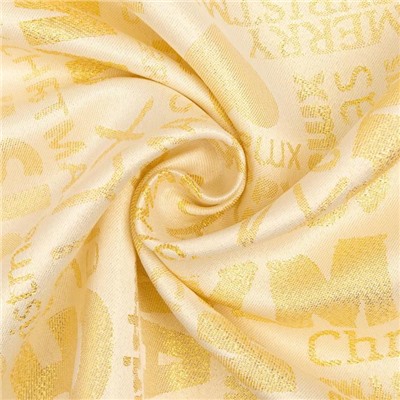 Скатерть новогодняя Этель "Merry xmas" цв.золотой, 142*180 +/-3 см, 115 ±10 гр,100% п/э