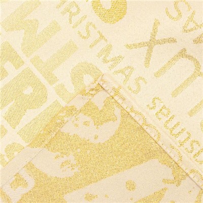 Скатерть новогодняя Этель "Merry xmas" цв.золотой, 142*180 +/-3 см, 115 ±10 гр,100% п/э