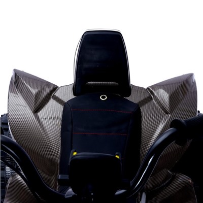 Электромобиль «Квадроцикл», 2 мотора, цвет чёрный карбон