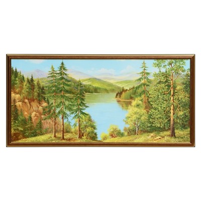 Картина "Вид на озеро" 33х70 (36*73) см