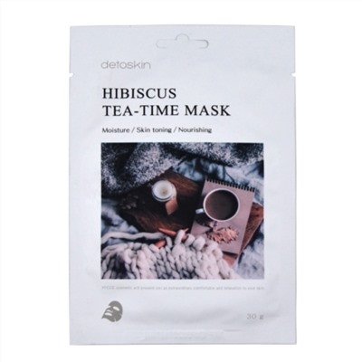 DETOSKIN. Тканевая маска с гибискусом, HIBISCUS TEA-TIME MASK 30г.