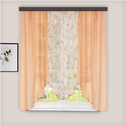 Комплект штор для кухни «Альби», 270х160 см, цвет персиковый