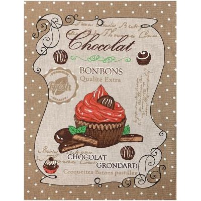 Полотенце вафельное CHOCOLAT - кекс р-р 50х60