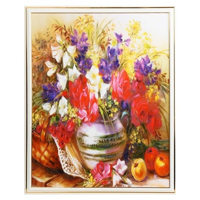 Картина "Разноцветные цветы" 42*52 см