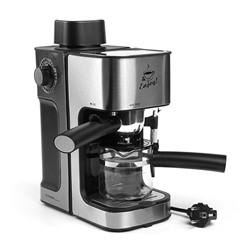 Кофеварка Espresso FIRST FA-5475-2 Stell, 800 Вт, 4 бар, 0.6 л, капучинатор