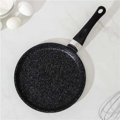 Сковорода блинная «Гранит Star», d=22 см, пластиковая ручка, антипригарное покрытие, цвет чёрный