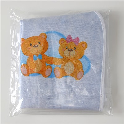 Чехол для одежды детский «Медвежата», 50×80 см, спанбонд, цвет синий