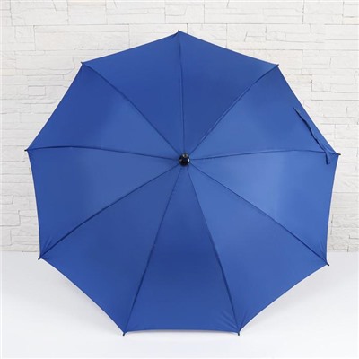 Зонт - трость полуавтоматический «Однотонный», ветроустойчивый, 9 спиц, R = 51 см, цвет МИКС