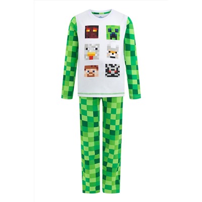 Детская пижама с брюками Juno AW20BJ605 Sleepwear белый/зеленый