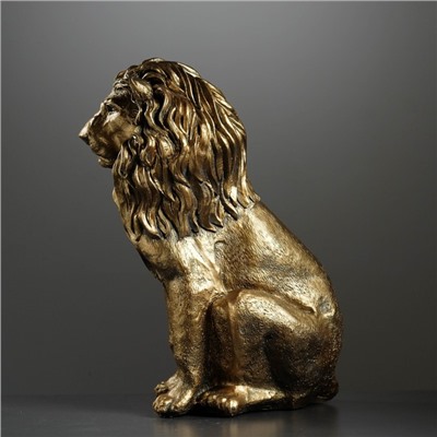 Фигура "Лев сидящий" золото, 40х25х56см