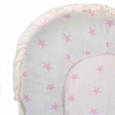 Матрасик для новорожденных "Гнёздышко", цвет белый/розовый 29906