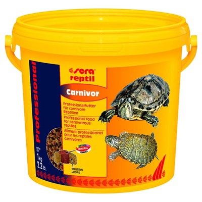 Корм Sera Reptil Professional Carnivor для рептилий, 3,8 л, 1,12 кг, ведро