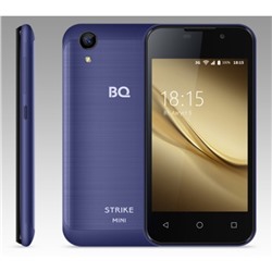 Смартфон BQ S-4072 Strike Mini Dark Blue Brushed 2sim, 4,0"TN,800*480,8Gb,1Gb,5Mp+2Mp   28541