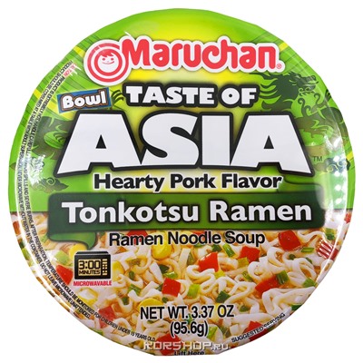Лапша б/п со вкусом тонкотсу Taste of Asia Maruchan, США, 95,6 г