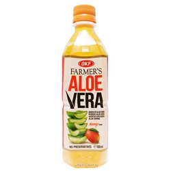 Напиток Алоэ Вера со вкусом манго Farmer's OKF, Корея, 500 мл. Срок до 17.05.2021.Распродажа