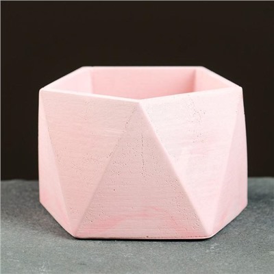 Кашпо Пятиугольник 9 х 6 см розовый