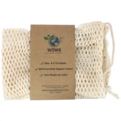 Wowe, Certified Organic Cotton Mesh Bag, 1 Bag, 8 in x12 in