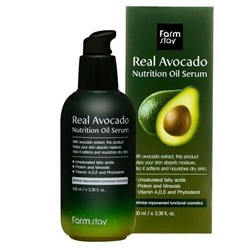 FarmStay Real Avocado Nutrition Oil Serum Сыворотка питательная с маслом авокадо, 100 мл