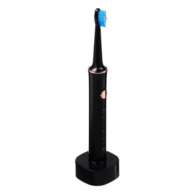 Электрическая зубная щётка Luazon LP-002, вибрационная, 31000 дв/мин, 4 насадки, АКБ, черная