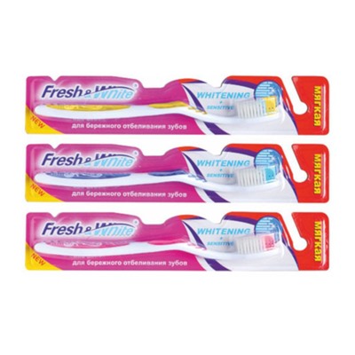 Мэгги. Зубная щетка Fresh & White Whitening+sensitive мягкая 4778