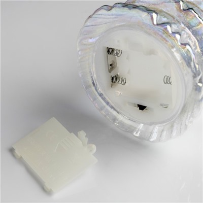 Светодиодная фигура «Прозрачная ёлка» 10 × 26 × 10 см, стекло, батарейки АААх3 (не в комплекте), свечение тёплое белое