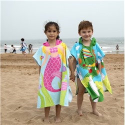 Детское пляжное полотенце с капюшоном ВС 134