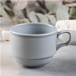 Чашка чайная «Акварель», 200 мл, цвет светло-серый