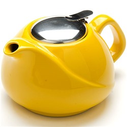 23057-3 Заварочный чайник керамика 750мл ЖЕЛТЫЙ LR (х24)