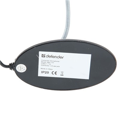 Микрофон компьютерный DEFENDER MIC-111, кабель 1,5 м, серый