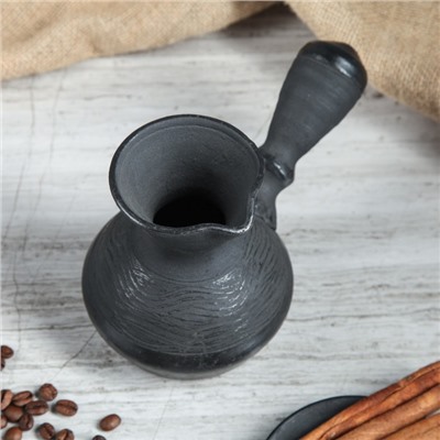 Турка для кофе"Чёрная керамика"