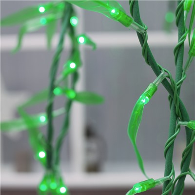 Светодиодное дерево «Плакучая ива» 2.5 м, 1728 LED, постоянное свечение, 220 В, свечение зелёное