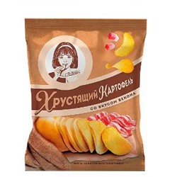 «Хрустящий картофель», чипсы со вкусом бекона, произведены из свежего картофеля, 40 гр. KDV