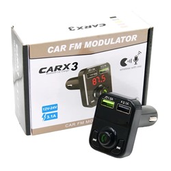 Автомобильный FM-трансмиттер - CARX3 Bluetooth (черный)