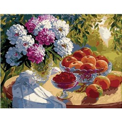 Картина по номерам 40х50 - Цветы и фрукты