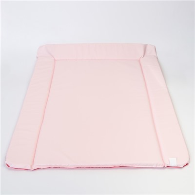 Матрас для пеленания со складными бортиками, двусторонний, для девочки, 82х72 см, цвет красный/розовый