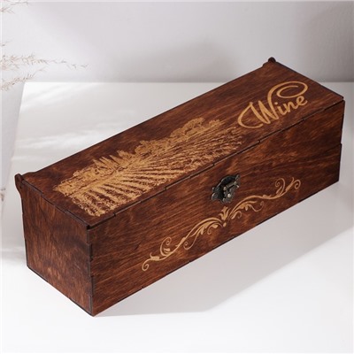 Ящик для вина Adelica «Тоскана», 33,5×10×10,2 см, цвет тёмный шоколад