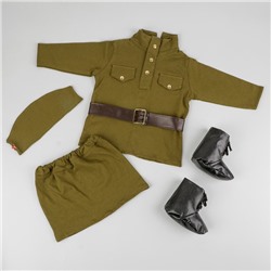 Военная форма для девочки «Солдаточка», 9-12 месяцев, рост 85 см