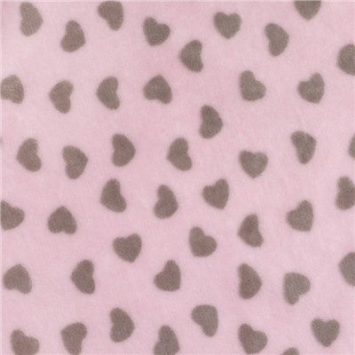 Плед «Сердечки» цвет розовый 80×100 см, пл. 230 г/м², 100% п/э
