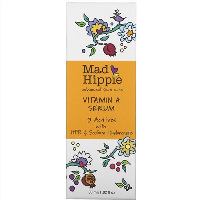 Mad Hippie Skin Care Products, Сыворотка с витамином A, 1,02 жидкая унция (30 мл)