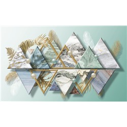 3D Фотообои «Жемчужины с мраморными треугольниками»