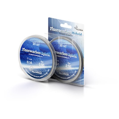 Леска Allvega Fluorocarbon Hybrid 30м 0.14мм (2,56кг)