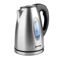 Чайник электрический Vitek VT-7019 ST, 2200 Вт, 1.7 л, подсветка, серебристый