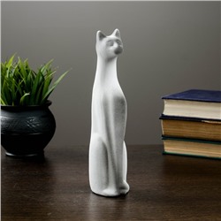 Фигура "Кот Египетский" средний подпал белый 5 × 6 × 23 см 005