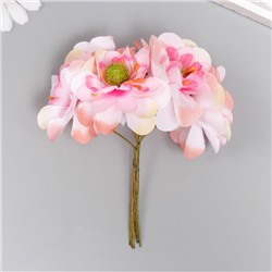 Цветы для декорирования "Эустома светло-розовая" 1 букет=6 цветов 11 см