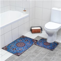 Набор ковриков для ванной и туалета Доляна «Узочи», 2 шт: 50×78 см, 40×50 см
