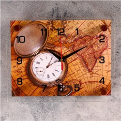 Часы настенные, серия: Интерьер, "Карта", 20х26 см