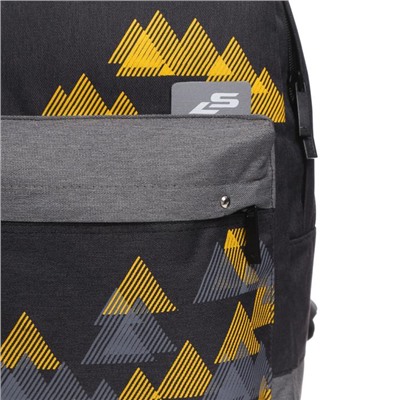 Рюкзак молодёжный Luris «Эра», 38 x 28 x 19 см, эргономичная спинка, «Треугольники»