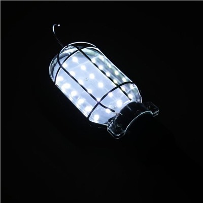 Светильник переносной светодиодный Luazon Lighting с выключателем, 10Вт, 24LED, 3 м, черный